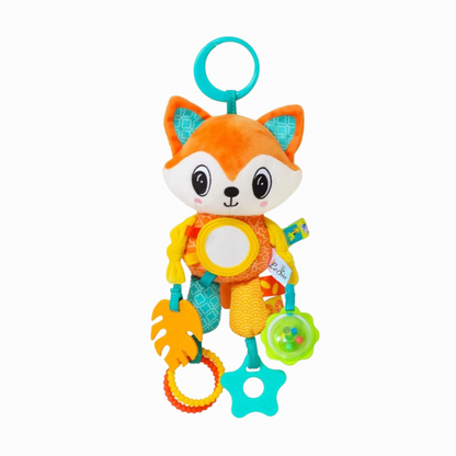 3-in-1 Sensory Toy: Rattle, Mirror and Teether for Babies by LeSio