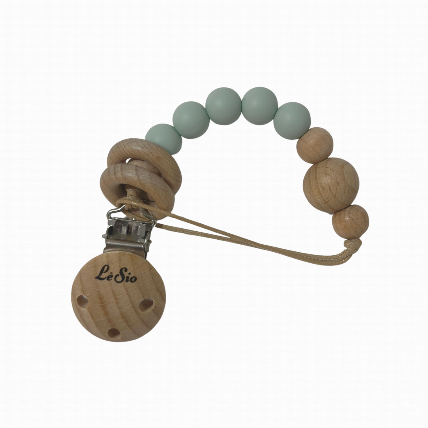 Silicone and Wood Pacifier Holder